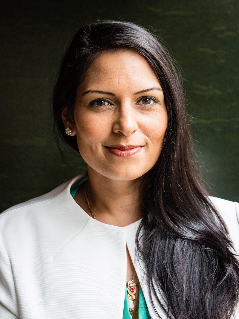Priti Patel, Conservative Politician, new secretary of state for international development and MP for Witham photographed at Blue Boar restaurant, London in June 2016